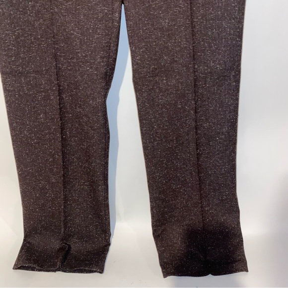 Studio Works Womens Dress Pants Slacks Size 10 Brown Herringbone Polyester Rayon - Picture 6 of 14